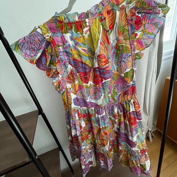 Caroline Constas Red Pink Ruffled A-line Sundress - Picture 4 of 12